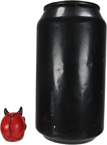 Vista 3 de Ebros Gift Black Kiss - Figura en miniatura de calavera de vampiro con cuernos, demonio carmesí, fuego del infierno, escultura macabra de 1.25