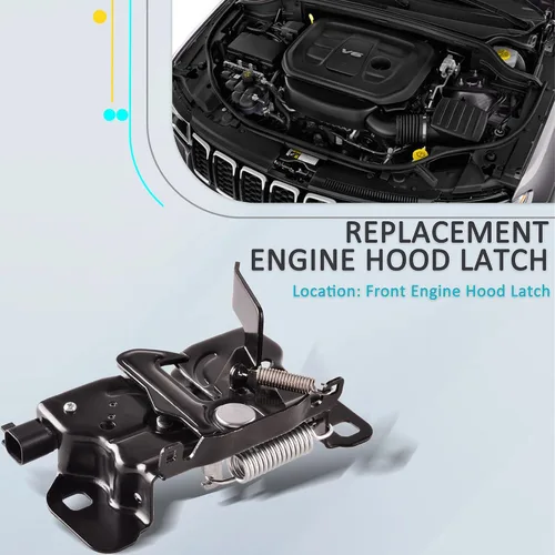 Vista 4 de Bloque de cierre de capó Compatible con Jeep Grand Cherokee 2016-2021 Dodge Durango 2016-2024 Jeep Grand Cherokee WK 2022 Reemplaza 4589688AE