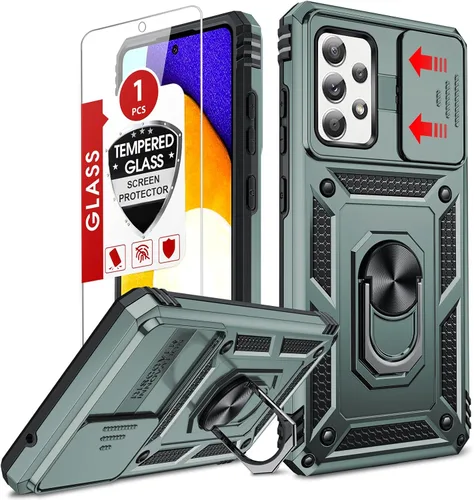 Vista 213 de LeYi Funda para Moto G Stylus 2022 4G (no compatible con 5G), funda para Moto G Stylus con 2 protectores de pantalla, funda protectora de grado Oro