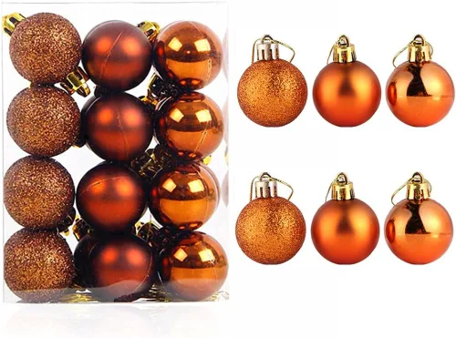 Vista 8 de ALIMITOPIA 24 bolas de Navidad de 1.2 pulgadas, bolas colgantes de plástico inastillables para decoración de árbol de Navidad