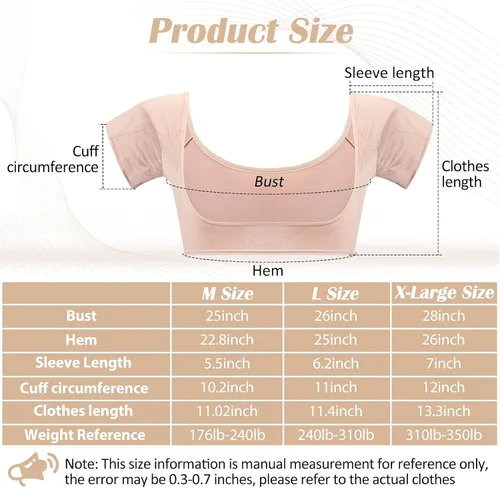 Vista 2 de Handepo 6 piezas de chaleco de sudor para axilas transpirables a prueba de sudor almohadillas para mujer protector de axilas