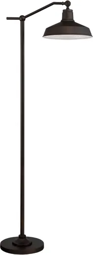 Vista 2 de 360 Lighting Kayne - Lámpara de pie Downbridge de bronce de 61 pulgadas de Bronce - Atenuador USB incluido