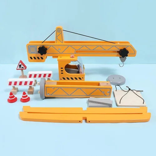 Vista 4 de Grúa de madera para niños de Hape