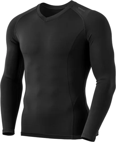 Vista 7 de TSLA - Camiseas térmicas de compresión de manga larga con cuello en V para hombre, ideales para usar como capa base para hacer ejercicio, correr