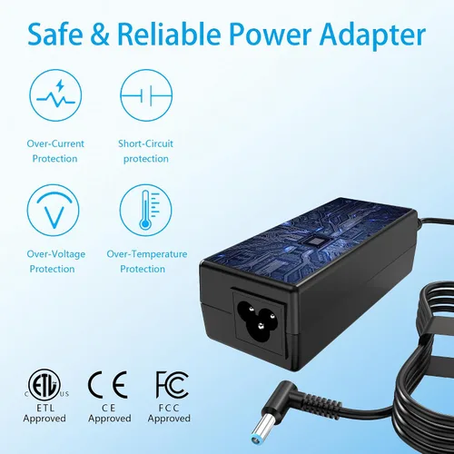 Vista 5 de Cargador de 45 W compatible con cargador de portátil HP Punta azul de 0.177 in, 741727-001 TPN-C125 HSTNN-LA40 HSTNN-DA40 854054-002 HSTNN-CA40