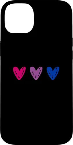 Vista 15 de iPhone 16 Bisexual Pride Hearts Bi Pride Flag Case