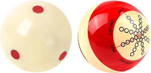 Vista 15 de GSE Billiard Training Cue Ball, AAA-Grade PRO Cup Standard Pool Cue Ball 2 puntos negros