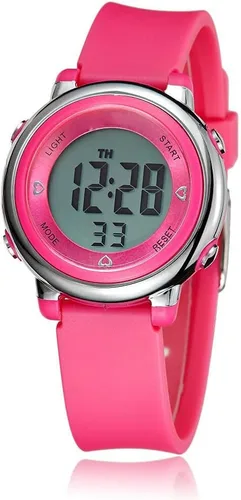 Vista 18 de Relojes digitales para mujer, pantalla LED, correa de silicona, reloj militar, multifunción, impermeable, alarma, cronómetro, retroiluminación LED