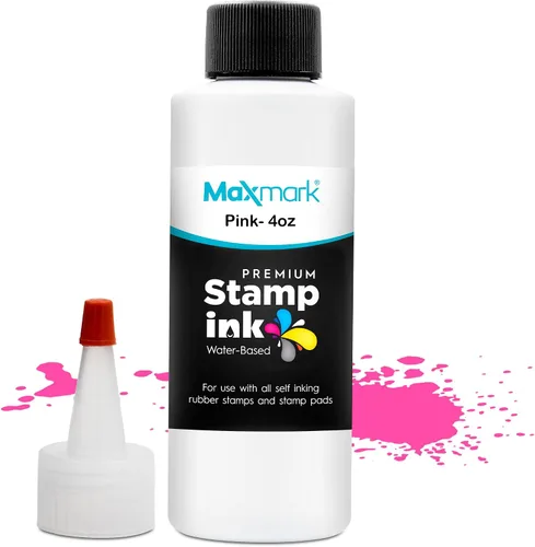 Vista 30 de MaxMark Premium - Tinta de recarga con punta de control en botella para sellos autoentintados, color negro - 1 onza