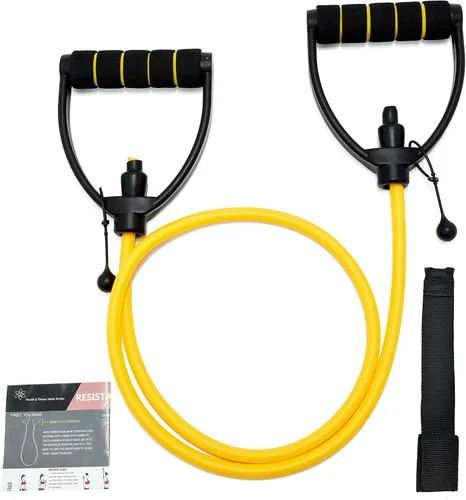 Vista 7 de Bandas de resistencia con asas, bandas de resistencia para ejercicio, bandas de entrenamiento con anclajes de puerta, longitud ajustable
