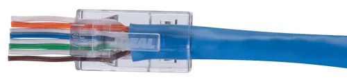 Vista 3 de Ideal Electrical 85-375 8P8C - Enchufe modular de una sola pieza, conector RJ-45 de diseño de alimentación para cables CAT6, par trenzado de 250