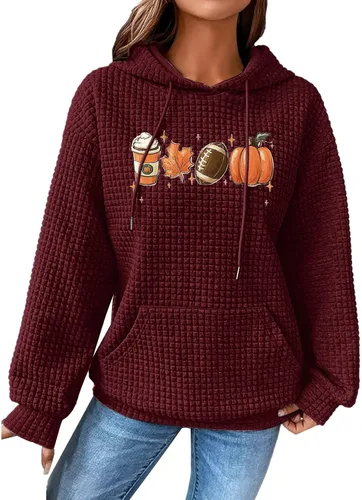 Vista 147 de SHAOBGE Sudaderas con capucha de gran tamaño para mujer, sudaderas con capucha para entrenamiento, suéteres casuales y cómodos trajes de moda