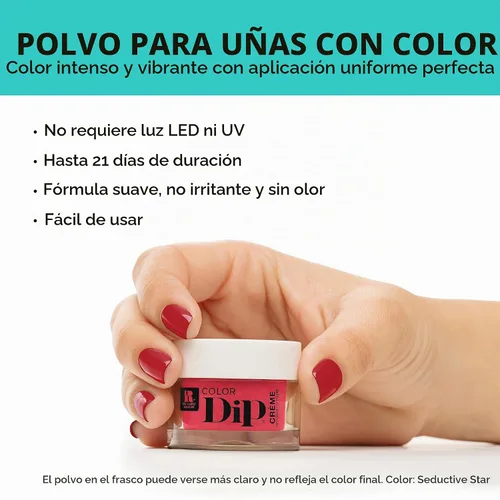 Vista 3 de Red Carpet, Color de manicura, Color de Uñas, Polvo para Untar, Kit de Principiante.