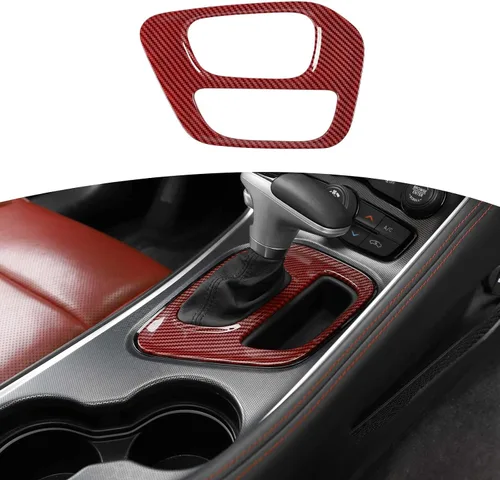 Vista 8 de RT-TCZ Para Challenger Panel de Cambio de Cambios de Fibra de Carbono Cubierta para Dodge Challenger 2015 up Fibra de Carbono Accesorios