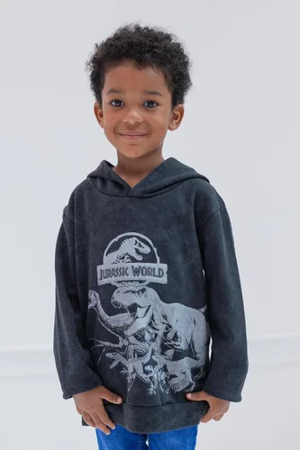 Vista 2 de Jurassic World Dinosaurio T-Rex - Sudadera con capucha de forro polar para niños pequeños a grandes