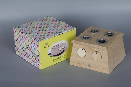 Vista 4 de Solid Wood Small moxibustion Box moxibustion Therapy