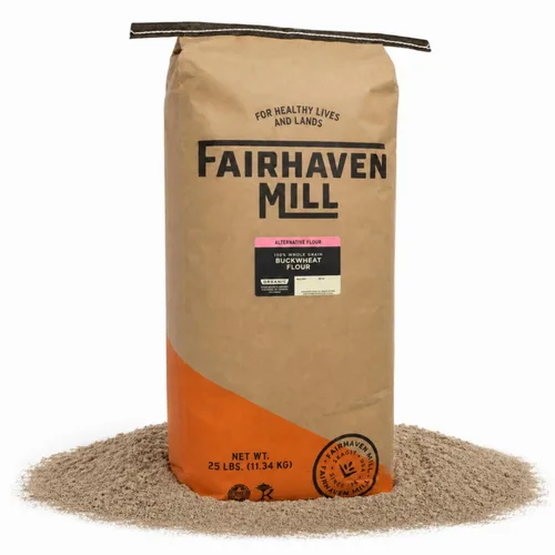 Vista 10 de Fairhaven Mill Harina de trigo sarraceno orgánico, 2 libras Grano entero, naturalmente sin gluten, certificado orgánico USDA, cultivado y molido