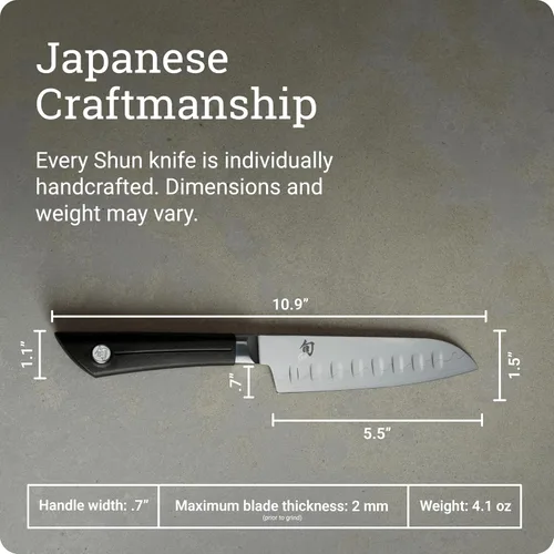 Vista 5 de Shun Sora - Cuchillo para pelar, Santoku, Negro