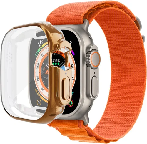 Vista 12 de Yrzper Funda protectora de pantalla compatible con Apple Watch Ultra de 1.732 pulgadas / Ultra 2 de 1.732 pulgadas, cubierta de TPU suave chapada
