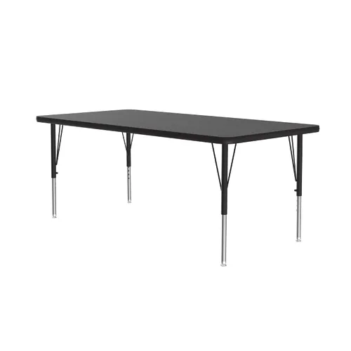 Vista 17 de Correll Econoline AM2448-REC-06 - Mesa de actividades para el aula, rectangular de 24 x 48 pulgadas, parte superior de melamina de roble medio