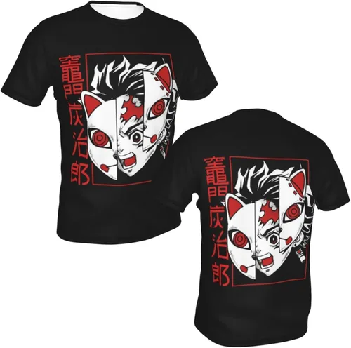 Vista 4 de Camiseta casual con impresión 3D para adultos, unisex, cosplay, anime o hombres y mujeres