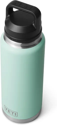 Vista 7 de YETI Rambler - Botella de 36 onzas, aislada al vacío, a prueba de fugas, de acero inoxidable con tapón para sorbos Aislamiento al vacío Verde mar