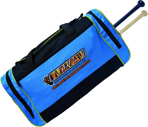 Vista 3 de Naqqash Sports Bolsa de béisbol y equipo con múltiples bolsillos para bate de béisbol para jóvenes, adultos y jugadores profesionales en poliéster