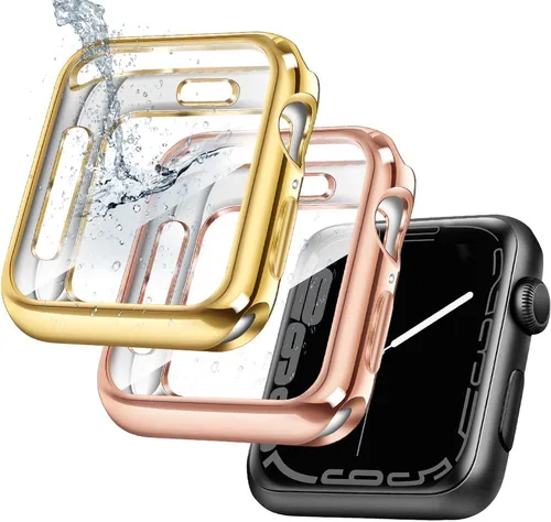 Vista 11 de top4cus - Funda ecológica protectora, de TPU suave y flexible, compatible con iWatch Series 5, Series 4, Series 3, Series 2 y Series 1 Negro