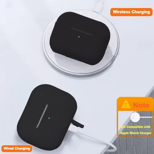 Vista 3 de Funda protectora para AirPods Pro 2, AirPods Pro de 2ª generación [2022], funda protectora de silicona suave a prueba de golpes con correa de mano