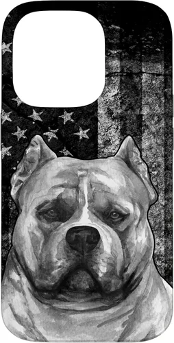 Vista 17 de Patriotic American Bully Dog on Grunge American Flag Dog Case for iPhone 17