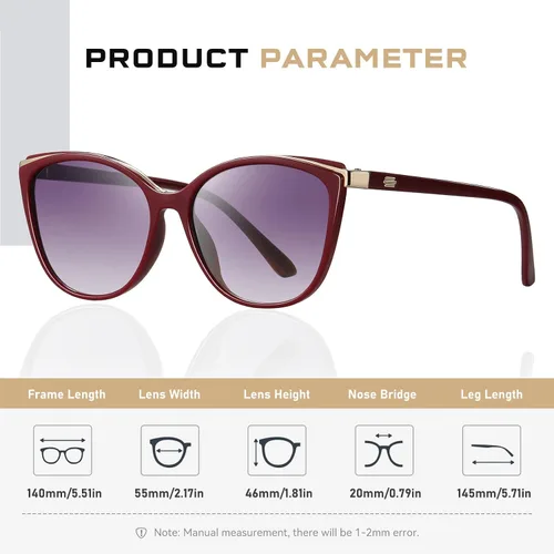 Vista 74 de Gafas de sol de moda ojo de gato para las mujeres moda Cateye UV400 protección gafas CL22017