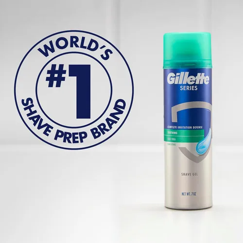 Vista 8 de Gillette Series 3X Action Gel de Afeitado, Sensible, Paquete Doble, 7 oz (Paquete de 2)
