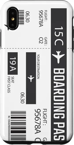 Vista 11 de Tarjeta de embarque de avión, boleto de avión, divertido estuche de regalo de viaje para iPhone 17