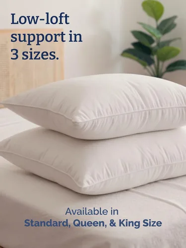 Vista 7 de Juego de 2 almohadas de cama tamaño Queen, funda transpirable 100% algodón, alternativa de plumón premium para personas que duermen de lado, boca