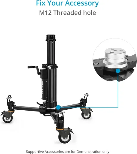 Vista 4 de PROAIM Euro/Elemac Base Industria Adaptador Estándar Placa de Montaje para Cine Dolly, Euro-Basado Bazooka, Elevadores de Altura, Plataformas