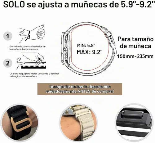 Vista 6 de Correa de reloj de nylon de ajuste rápido de 22 mm para Garmin Fenix 8/E/7/7 Pro/6/6 Pro/5/5 Plus(47mm), Epix Pro Gen 2 47mm, Forerunner