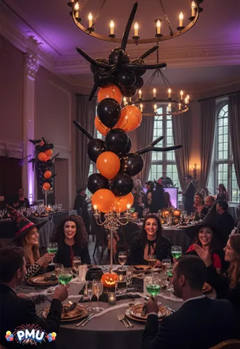 Vista 4 de Qualatex Globos de látex surtidos de Halloween de 11 pulgadas (100 unidades)