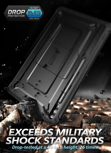 Vista 5 de SUPCASE Funda para Samsung Galaxy Tab S10 / S9 / S8 Ultra con soporte Protector de pantalla integrado, soporte para bolígrafo S, cubierta resistente