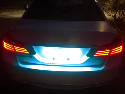 Vista 4 de iJDMTOY Kit de Luces LED Súper Brillantes Azul Hielo Aqua Completo para Placa de Matrícula Compatible con Acura MDX RL TL TSX ILX Honda Civic Accord