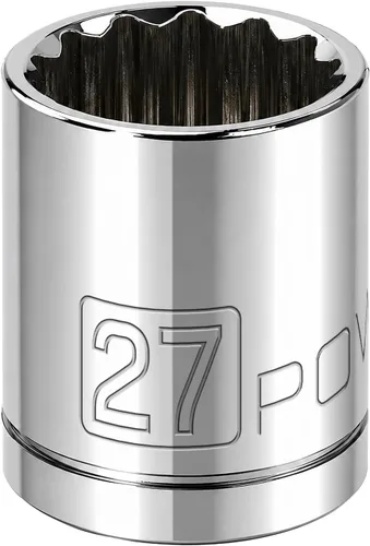 Vista 28 de Powerbuilt 642303 1/2" Dr. 12 Pt. SAE Socket estándar, 11/16