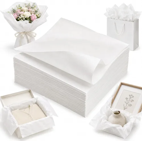 Vista 42 de Qilery - 500 hojas de papel de seda negro a granel para bolsas de regalo de 15 x 20 pulgadas, sin ácidos, para regreso a clases, papel de regalo