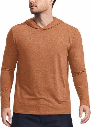 Vista 29 de PINSPARK Sudaderas ligeras con capucha tipo pullover para hombres, manga larga, sudadera con capucha para golf, gimnasio, entrenamiento, sudadera