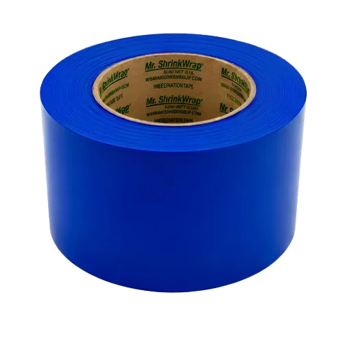 Vista 16 de Mr. Shrinkwrap Cinta de película retráctil de 2 pulgadas, impermeable, adhesiva, adaptable, ideal para reforzar costuras, parches y puertas de Azul