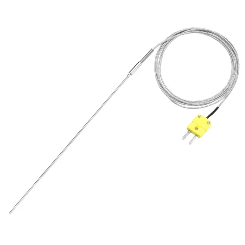 Vista 43 de MECCANIXITY Sonda de sensor de temperatura tipo K con termopar y enchufe, sonda de temperatura del medidor -50 a 1100°C (-58 a 2012°F), acero