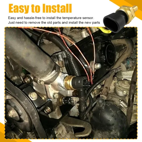 Vista 7 de Sensor de temperatura del refrigerante del motor, sensor de temperatura del agua, accesorios de automóvil, sensor de temperatura automotriz