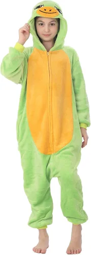 Vista 5 de WOYASIM Pijama de animal para niños, disfraz de una pieza, ropa de dormir, Halloween, Pascua, cosplay para niñas y niños