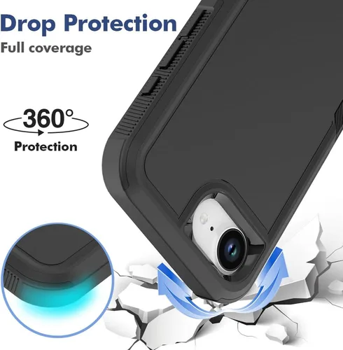 Vista 178 de Jeylly Funda para iPhone SE/Funda para iPhone 5S, Exterior de Plástico Duro que Absorbe Golpes + Interior de Silicona de Goma Defensor contra