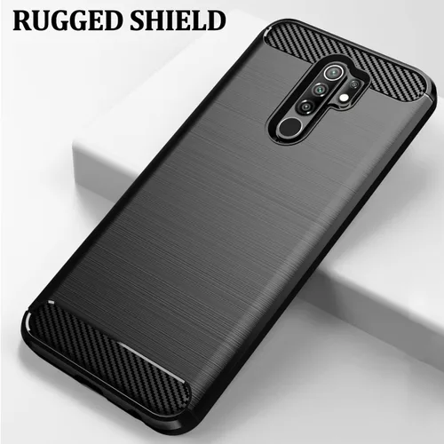 Vista 4 de Asuwish Funda compatible con Xiaomi Redmi 9 y protector de pantalla de vidrio templado, accesorios de celda, fundas protectoras delgadas de silicona