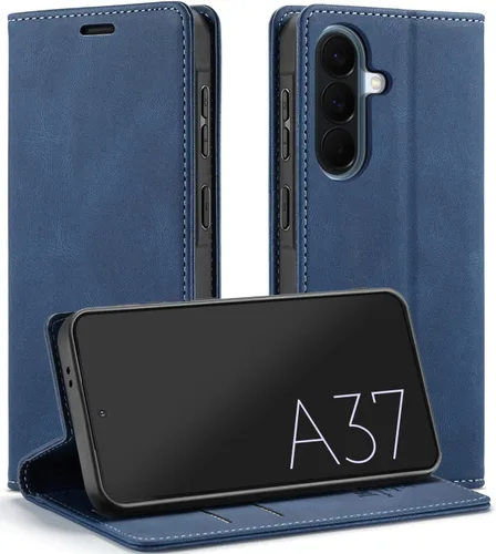 Vista 22 de Funda tipo cartera para Samsung Galaxy A32 5G con bloqueo RFID, tarjetero y función atril magnético, funda de cuero con tapa para Galaxy A32 5G
