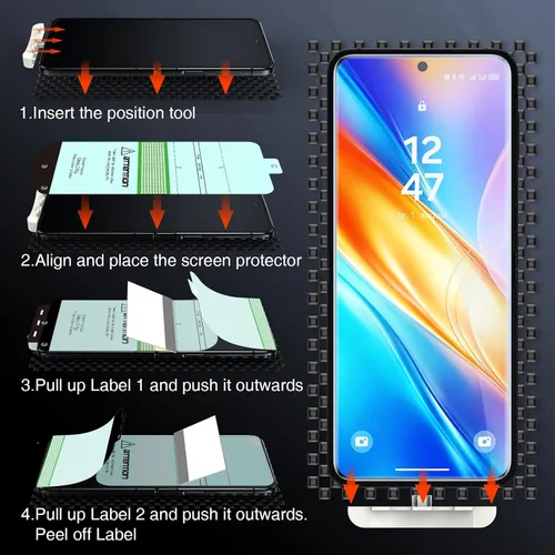 Vista 7 de LK 3 Pack for Samsung Galaxy Z Flip 8/ Flip 7 Screen Protector Not Glass Support Fingerprint Unlock Bubble Free, with Easy Installation Tool, 3D